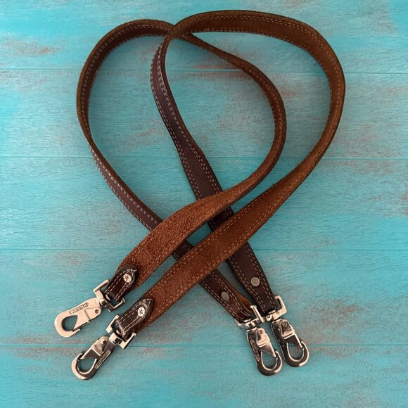 Rugby North American Brown Leather Bucket Backpack Replacement Straps (2) - Picture 1 of 4